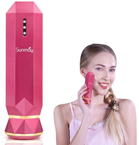 SUNMAY VSkin Radiofrequenza Viso, EMS Microcorrente Massaggiatore Viso Antirughe Elettrico, Dispositivo Anti-invecchiamento per Ringiovanimento Pelle, Levigatura Viso e Rassodare la Pelle