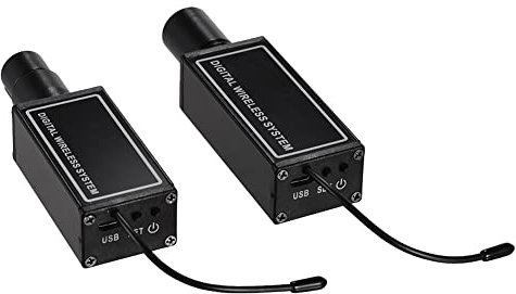 Deswtrer UR-4 Microfonico Wireless Digitale Professionale Ricevitore Microfono In Plastica Trasmettitore Microfono con Ricevitore Trasmettitore XLR Nero