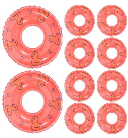 Toyvian 20st Schwimmring Aufblasbare Poolringe Gefälligkeiten Für Poolpartys Mini- -Foto-Requisite Miniatur-stranddekorationen Schwimmbecken Für Babys Pool-getränkehalter PVC