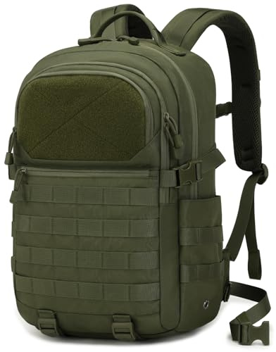 HALOVIE Mochila Táctica Militar 28L, Ultraligera Mochila de Trekking Multibolsillos Molle Mochila para Viajes Excursiones Camping Pesca