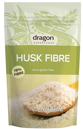 Dragon Superfoods Bio Psyllium Husk - 100% bio, cru, végétalien, sans sucre ajouté - 6 x 150 g