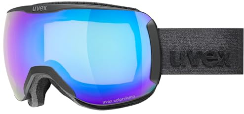 uvex downhill 2100 CV - Gafas de esquí para adultos - filtro categoría 2 - tintadas para realzar el contraste - blck SL/blue-green - one size