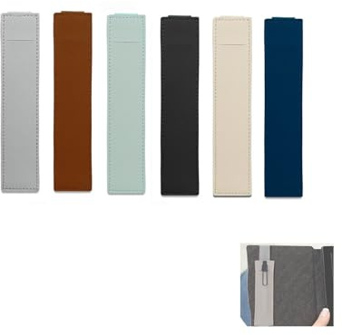 Wxinsheng 6 Pièces Porte-stylos en Cuir Synthétique avec Bande Élastique Réglable pour Carnet,Journal,Planificateur,Classeur et Livre - Porte-Crayon Élastique Amovible en Plusieurs Couleurs