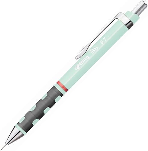 rOtring Tikky Pastell-Druckbleistift, HB 0,7 mm, Arktisblau, mit Komfort-Gummigriffen, 1 Stück