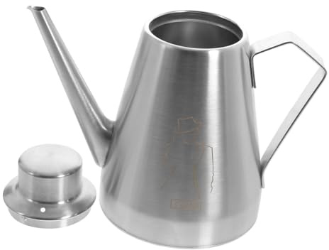 Toyvian 304 Stainless Steel Oil Jug 450ml Metal Olive Oil Dispenser Bottle for Kitchen Cooking and Dining Vinegar Grease Pot Refillable Pitcher