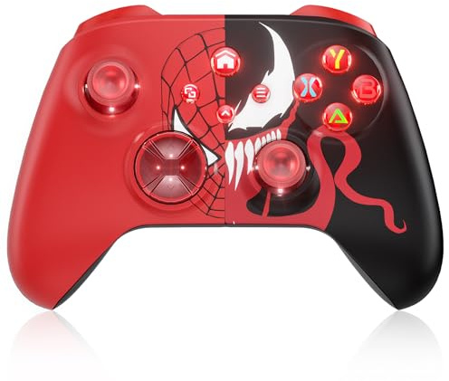 Lapezei Wireless RGB Controller für Xbox Series S/X, Xbox One/PC, Bluetooth Gamepad mit Back Paddles, Shoulder Button and Grip Vibration, Turbo, Makro, 6-Axis Sensor, 3.5mm Audio Jack