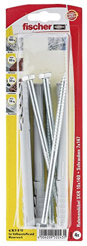 Fischer Rahmendübel SXR 10 x 140 SS K SB-Karte, 4 x 6-kt-Schraube 7 x 147, 052243
