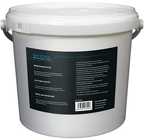 SWStål 3 kg Monteringspasta - Däckmonteringspasta Vit för Hjul och Däck