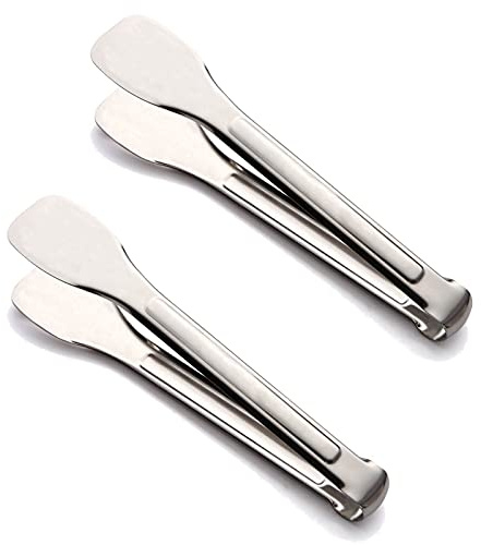 Tenta Kitchen 2Pcs 9-Inch Cooking Tongs, Stainless Steel Serving Tongs for Barbecue, Cooking, Salad, Grilling, Serving and Frying