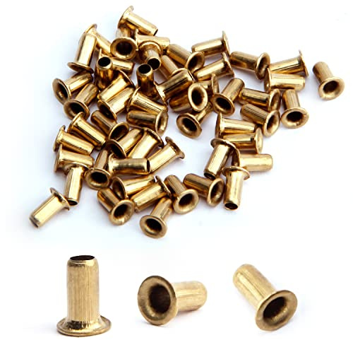 MroMax 200PCS Hollow Rivet 0.24 x 0.12(Length x Outer Diameter) Through Hole Copper Hollow Rivets Grommets Double-Sided Circuit Board PCB