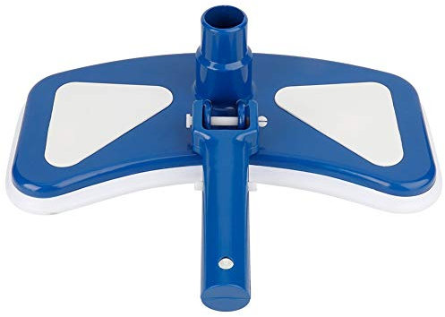 Pool Vacuum Head, 12'' Swimming Pool Curved Blue and White Suction Vacuum Head Brush Pool Tools Swimming Pool Accessories for Cleaning