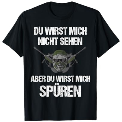 Paintball Paintballer Geschenk T-Shirt für Paintballspieler - Schwarz, Unisex, Kurzarm, S, V-Ausschnitt, Lustig, Geburtstag, Polyester 100%