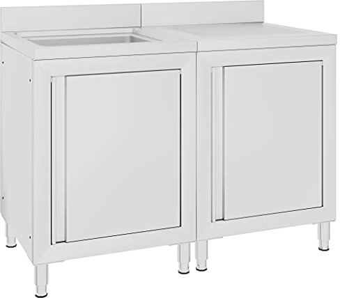 vidaXL Gastro-Spülenunterschrank Edelstahl 120x60x96 cm
