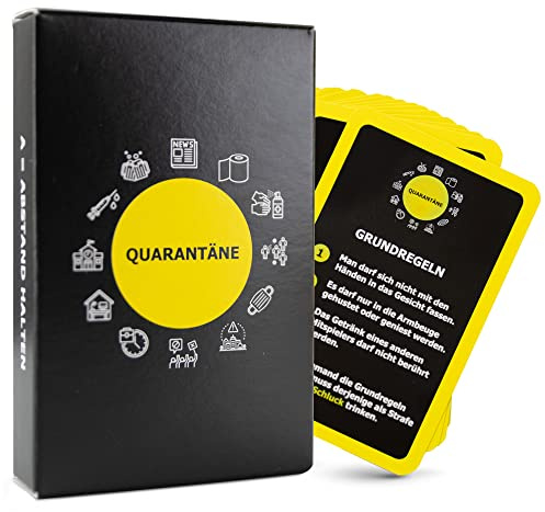 QUARANTÄNE - Das wahrscheinlich kontroverseste Trinkspiel aller Zeiten - Partyspiele für Erwachsene | Saufspiele | Kartenspiel | Scherzartikel | Alkohol Geschenke | Mitbringsel | Wichtelgeschenk