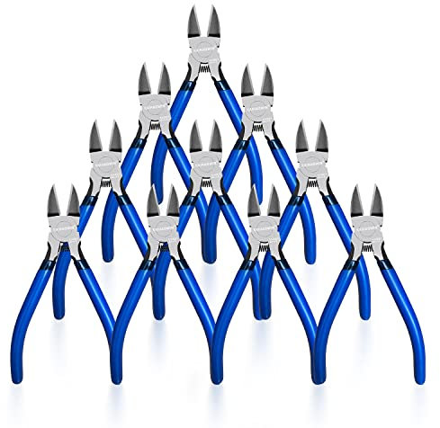 10 pz Tagliafili KAIHAOWIN, Tronchesi per elettronica da 160 mm, Tagliafili a filo di Precisione con molla, Tronchese laterale per artigianato, gioielli
