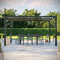 Avril Paris Tonnelle/Pergola bioclimatique Lames orientables en Aluminium 3x4m - Anthracite-Belair
