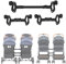 Kaichenyt Conectores para cochecito de bebé, 3 piezas de cochecito de bebé, universal, ajustable, conector para gemelos