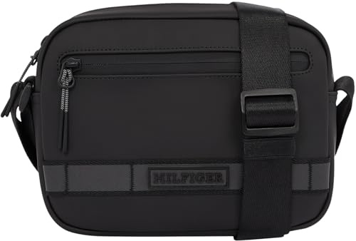 Tommy Hilfiger Herren Umhängetasche mit Reißverschluss, Schwarz (Black), Einheitsgröße