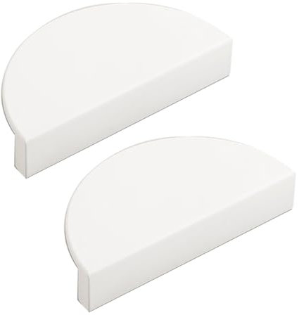 ZYFH8992 2 Pièces Poignée chambre d'enfant en Alliage d'Aluminium Tirer Tirage pour Chambre à Coucher Multicolore Poignées pour placards demi-lune Boutons d'Armoire demi-ronde Tiroir (Blanc,74mm)