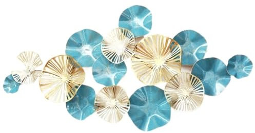 Modernes Kunstwerk 3D Metall Blatt Wand Kunst Wand Dekor Für Wohnzimmer Lotus Blatt Gold Hängende Skulpturen Schlafzimmer Dekoration Wandschmuck Dekorationen