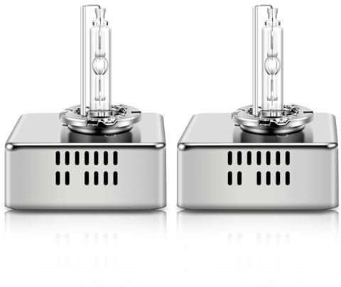 BIHEE D5S Xenon Brenner 6000K Diamond White Light HID Faros 35W Con Base de Metal Stents Auto Bombillas 2 Unidades
