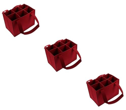 SHOWERORO 3pièces De Transport Feutre pour Bouteilles De à Bouteille De Pochette Portable pour Et Bière Rangement Élégant Et Pratique