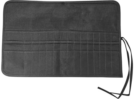 Paint Brush Holder, Paint Brush Storage Organizer Case Bag with 30 Slots Pockets Carry Pouch, Roll Up Artist Canvas Wrap Pouch for Acrylic Watercolor Paintbrushes Oil Face Pencils Pens Tools (Black)