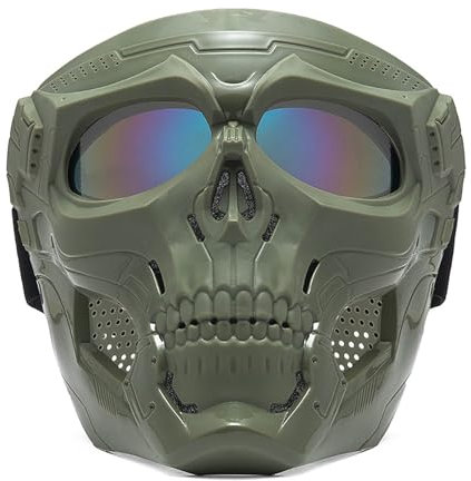 MEAKTSMI Motorradbrille Abnehmbare Gesichtsmaske Kratzfeste Brille Staubschutz Schutzbrille Helmbrille Für Männer Und Frauen