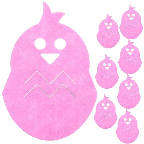 ABOOFAN 8st Küken Bestecktasche Tabletts Huhn Besteckablage Für Schublade Restaurant Banketttasche Malset Ostern Nahrung Flüssigkeit Küchenorganisator Teller Geschirr Rosa Vlies