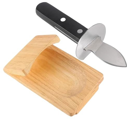 Générique Oyster Shucking Clamp Oyster Opener | Support Huitre | Ouvre Huitres Facile | Couteau À Huîtres Avec Base | Support Huitre Pince À Huîtres En Bois | Outil D'écaillage D'huîtres Ergonomique