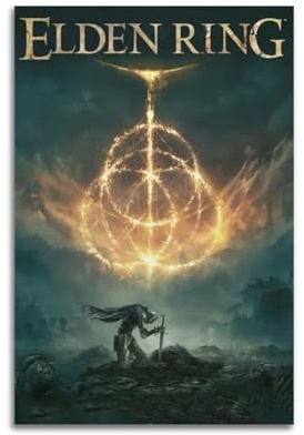LIHAIXUAN Elden-Ring-Spiel-Poster, Leinwand, Wandkunst, ästhetische Bilder, Kunstdrucke für Wanddekoration, 40 x 60 cm, ungerahmter Stil