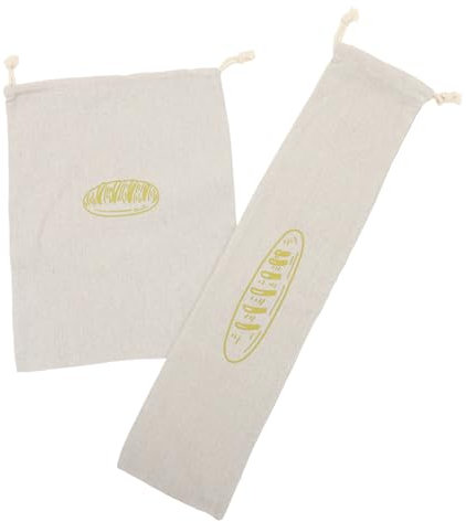 Ciieeo 2pcs Bread Bags Drawstring Closure Storage Bag for Homemade Bread Pastry Pouches Baking