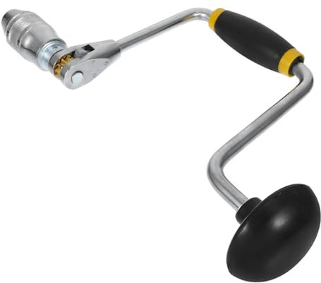 HEATSHAKING Taladro Manual Multifuncional Cómodo y Resistente de Acero con Manivela y Mandril de 4 Mordazas para Carpintería y Elaboración de Joyería
