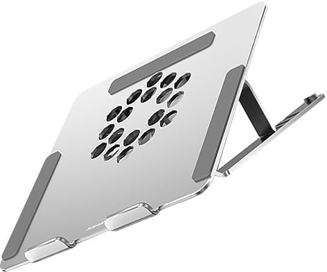 NUOBESTY Radiador De Portátil De Aleación De Aluminio Almohadilla De Enfriamiento Led RGB y Ventilador Ajustable para Computadora Portátil Enfriador USB para Uso Regazo o Mesa