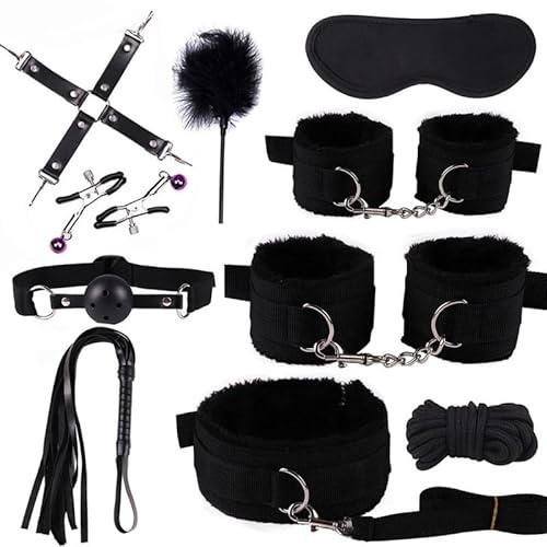 10 Piezas De Nylon Negro, Conjunto De Mano Y Pie De Nylon (Negro), Súper Suave Y Ajustable