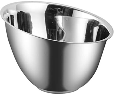 BESTYASH Bol Incliné Acier Inoxydable pour Buffet Saladier Multifonction Acier Alimentaire Empilable et Facile à Nettoyer Bol de Service pour Cuisine Professionnelle