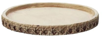 FZL02068LM Soucoupe Plateau d'égouttage Rond en Imitation rotin for Pots de Fleurs, for Jardin, terrasse, Maison Coupelle Pot de Fleur(Grand)