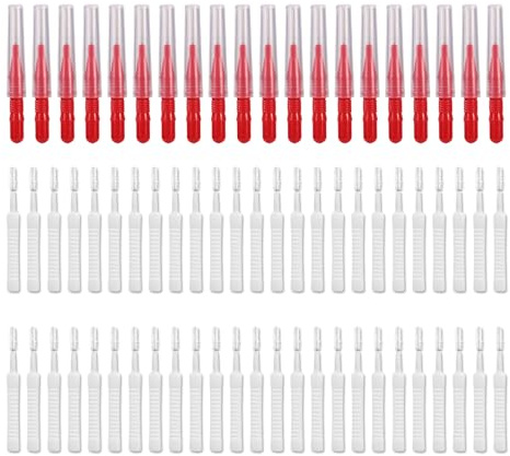 70pcs Shower Head Cleaner Tools, 2 Styles Shower Head Cleaning Picks Brushes for Unclogging Tiny Nozzles & Small Holes Multi-Size Bathroom Accessories for Faucets Sink Gaps and Micro Openings (Red)