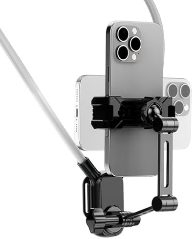 YOWOLF Neck Mount for Cell Phone,Back Strap, Hands Free POV/Vlog Neck Phone Holder for Recording, Compatible with iPhone Andriod