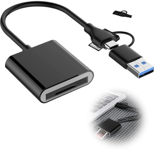 USB 3.2 Gen 2 CFexpress Type B Card Reader 10Gbps USB-C/USB-A 2 in 1 TypeB CFexpress Adapter Camera External Memory Card Reader For Windows/Mac/Linux/Android for iPhone 17/16 Tablets Laptops