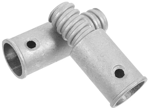 Hemobllo Broom Handle Threaded End Tip 2pcs Metal Pole Extension Replacement Kit Telescopic Rod Connector for Mop and Broom Handle Repair in Household Cleaning