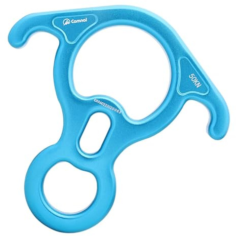 KIXZSAZ Dispositivo di discesa in lega di alluminio leggero da 50 kN con a 8, progettato per la da ballo e la speleologia, dispositivo di promemoria per l'attrezzatura in