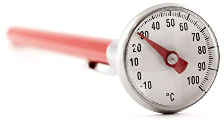 Lantelme Steakthermometer Temperaturanzeige Analog -10°C bis 100°C mit Einstichsonde 10cm | Kerntemperaturmesser beim Grill Braten | Edelstahl Thermometer Kabellos von Steak Fleisch Fisch