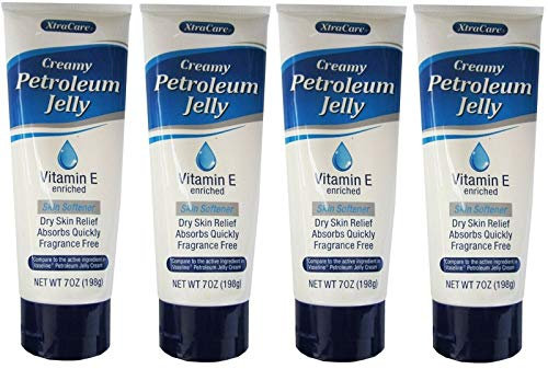 4 Xtra Care Creamy Petroleum Jelly Skin Moisturizer Vitamin E Enriched 7 oz each