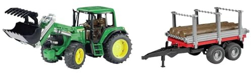 Bruder Spielwaren GmbH & Co. K J.D. 6920 Traktor Frontl.+Holztransp.anh