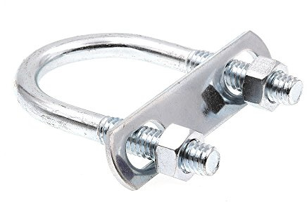 Prime-Line 9071969 U-Bolts, Round Bend, 5/16 in.-18 X 1-3/8 in. X 2-1/2 in. for 1 in. Pipe, Zinc Plated Steel (10 Pack)