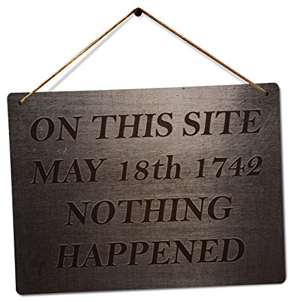 WTF | On This Site Nothing Happened | Twine - Metal Wall Sign Plaque Art Inspirational