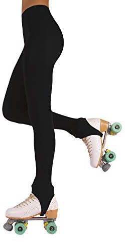 CALZITALY PACK 1 o 2 PAIA - Collant Skating Staffa Donna, Calze Con Ghetta Pattinaggio, 70 DEN | Naturale, Nero, Caramello | Made in Italy (L, Nero)