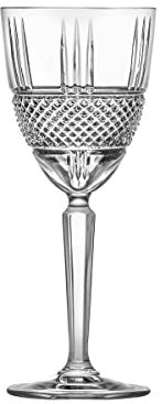 RCR 26966020006 Copas De Vino Tinto Con Diseño Brillante, Juego De 6, Vasos De Cristal Luxion, 230 ml, Ideal Para Ocaciones Especiales, Fiestas, Bodas, Cenas Diarias o Para Regalar, Con Diseño Vintage