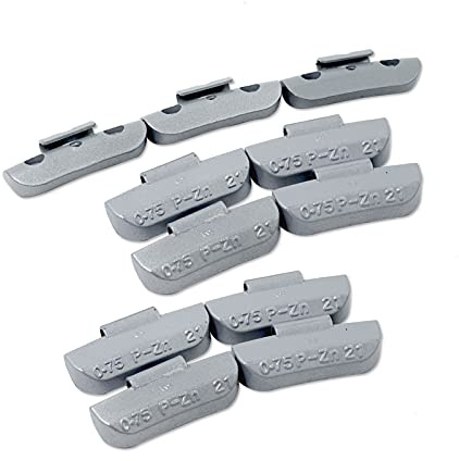 CKAuto P Series Zinc Clip on Wheel Weights 0.75oz, 3/4oz, Coated, 50Pcs/Box Fit for Steel Wheel